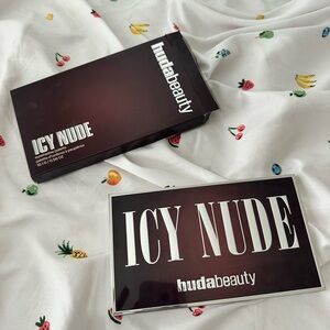 HUDA BEAUTY Icy Nude Palette with Rich Brown Case